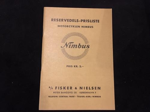 Nimbus 1938 Spare parts catalog